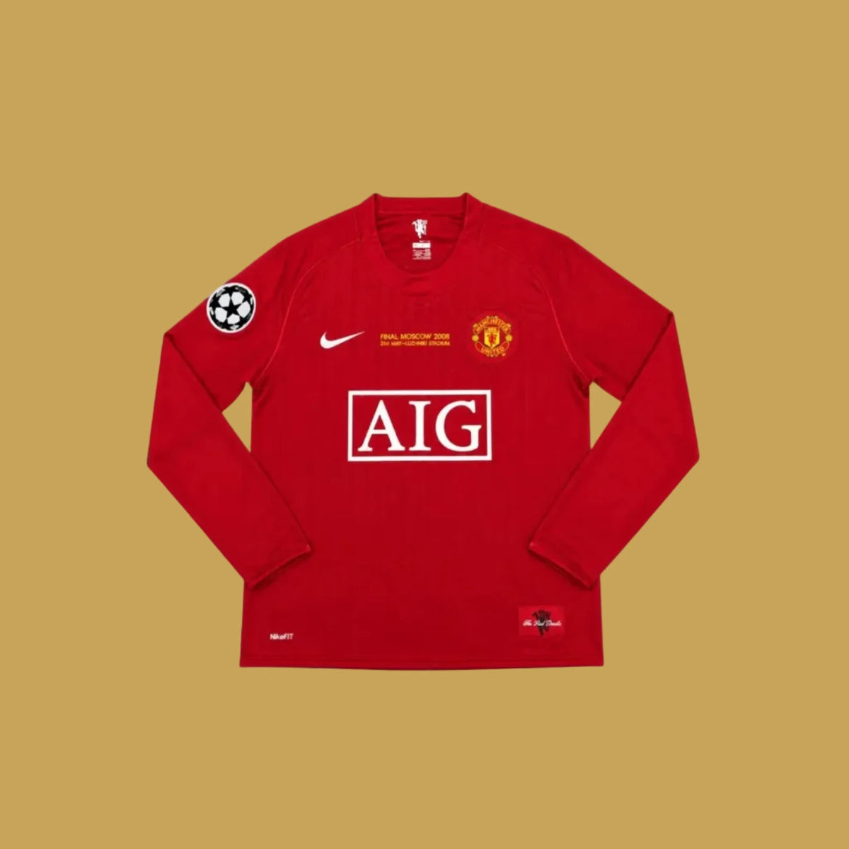 Manchester United Ronaldo 2008 Manga Larga (RETRO)