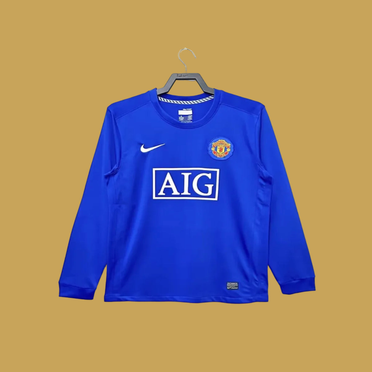 Manchester United Azul Manga Larga - 2008 (RETRO)